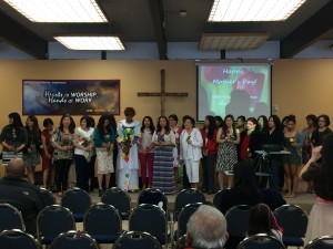 Some of the moms presenting a special song number for the dads